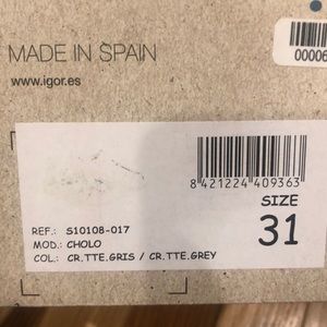 NIB Igor girls clear “jelly” sandals.  Sz: 31